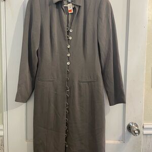 Chic Long Sleeve Gray Dress